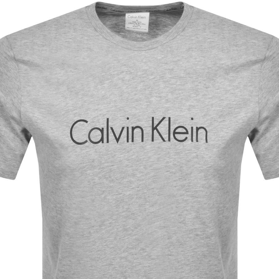 Alternative Image for ProductCalvin Klein Crew Neck Logo T Shirt Grey2